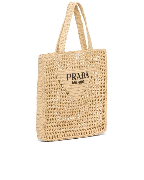 prada milano raffia tote|prada shopping tote.